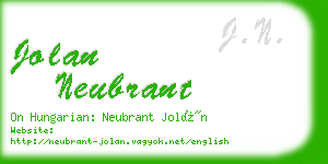 jolan neubrant business card